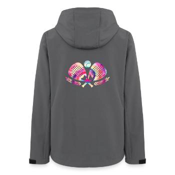 Padel Tennis Tie Dyed - Women’s Recycled Softshell Jacket by Stanley/Stella - anthracite - Back - AI Model Female 172 light (172cm)