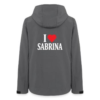 T-Shirt I love Sabrina T-Shirt Geschenkidee - Frauen Recycelte Softshelljacke von Stanley/Stella - Anthrazit - Hinten - AI Model Female 172 light (172cm)