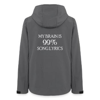 Humorous Brain Lyrics Grafik T-Shirt - Frauen Recycelte Softshelljacke von Stanley/Stella - Anthrazit - Hinten - AI Model Female 172 light (172cm)