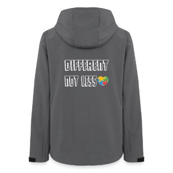 Be Different Heart Puzzle - Women’s Recycled Softshell Jacket by Stanley/Stella - anthracite - Back - AI Model Female 172 light (172cm)