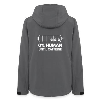 Caffeine Gauge Coffee Tee Fans - Women’s Recycled Softshell Jacket by Stanley/Stella - anthracite - Back - AI Model Female 172 light (172cm)