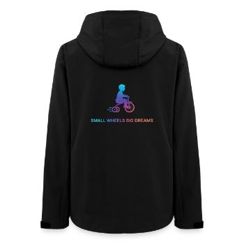 Small Wheels Big Dreams - Women’s Recycled Softshell Jacket by Stanley/Stella - black - Back - AI Model Female 172 light (172cm)