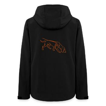 Schweißhund in orange - Frauen Recycelte Softshelljacke von Stanley/Stella - Schwarz - Hinten - AI Model Female 172 light (172cm)
