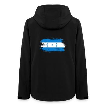 Honduras Flagge - Frauen Recycelte Softshelljacke von Stanley/Stella - Schwarz - Hinten - AI Model Female 172 light (172cm)