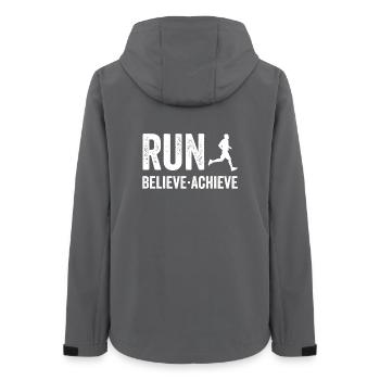 Marathon - Run. Believe. Achieve. - Women’s Recycled Softshell Jacket by Stanley/Stella - anthracite - Back - AI Model Female 172 light (172cm)