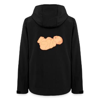 Newborn baby, fair skin tone - Women’s Recycled Softshell Jacket by Stanley/Stella - black - Back - AI Model Female 172 light (172cm)
