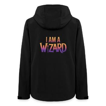 I Am a Wizard Text Design - Women’s Recycled Softshell Jacket by Stanley/Stella - black - Back - AI Model Female 172 light (172cm)