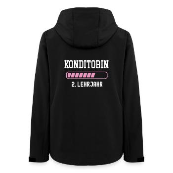 Konditorin Ausbildung 2 Lehrjahr zweites Jahr  - Frauen Recycelte Softshelljacke von Stanley/Stella - Schwarz - Hinten - AI Model Female 172 light (172cm)