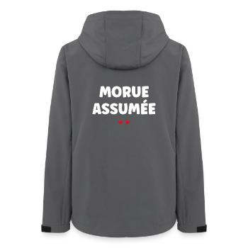 Morue Assumée - Veste softshell femme recyclée Stanley/Stella - charbon - Dos - AI Model Female 172 light (172cm)