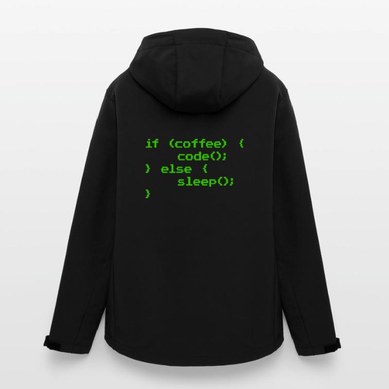 No Coffee No Code Programmeur Informaticien Veste softshell femme recyclée Stanley/Stella
