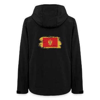 Montenegro Vintage Flagge - Frauen Recycelte Softshelljacke von Stanley/Stella - Schwarz - Hinten - AI Model Female 172 light (172cm)