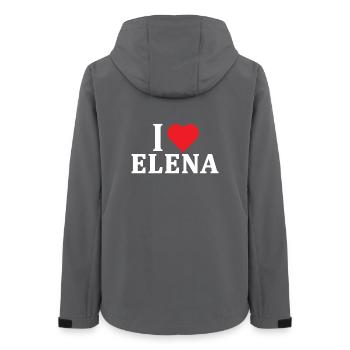 T-Shirt Ich liebe Elena T-Shirt Geschenkidee - Frauen Recycelte Softshelljacke von Stanley/Stella - Anthrazit - Hinten - AI Model Female 172 light (172cm)