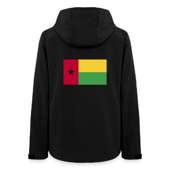 Guinea Bissau National Flagge - Frauen Recycelte Softshelljacke von Stanley/Stella - Schwarz - Hinten - AI Model Female 172 light (172cm)