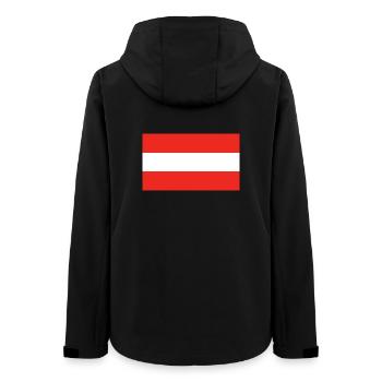 Austria national flag - Women’s Recycled Softshell Jacket by Stanley/Stella - black - Back - AI Model Female 172 light (172cm)