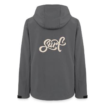 Surf Lettering - Frauen Recycelte Softshelljacke von Stanley/Stella - Anthrazit - Hinten - AI Model Female 172 light (172cm)