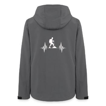 Wandern, Wandern, Wandern Vibes - Frauen Recycelte Softshelljacke von Stanley/Stella - Anthrazit - Hinten - AI Model Female 172 light (172cm)