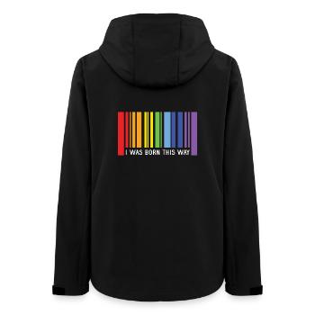 Pride Month LGBT - I Was Born This Way - Women’s Recycled Softshell Jacket by Stanley/Stella - black - Back - AI Model Female 172 light (172cm)
