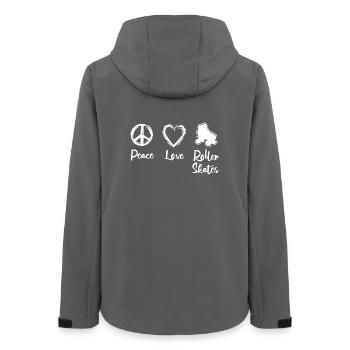 Peace Love Roller Skates - Veste softshell femme recyclée Stanley/Stella - charbon - Dos - AI Model Female 172 light (172cm)