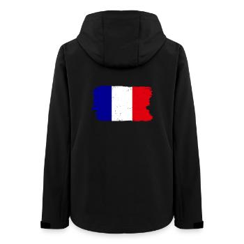 Bleu Blanc Rouge Pinceau Drapeau - Veste softshell femme recyclée Stanley/Stella - noir - Dos - AI Model Female 172 light (172cm)