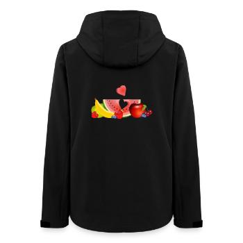 Fruits colorés avec pastèque et cœur - Veste softshell femme recyclée Stanley/Stella - noir - Dos - AI Model Female 172 light (172cm)