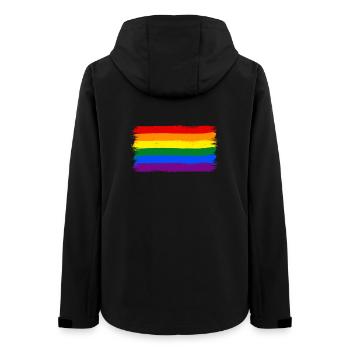 Rainbow Flag LGBTQ+ - Women’s Recycled Softshell Jacket by Stanley/Stella - black - Back - AI Model Female 172 light (172cm)