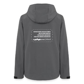 Chaos and Beauty Quote Poem Inspiration - Women’s Recycled Softshell Jacket by Stanley/Stella - anthracite - Back - AI Model Female 172 light (172cm)