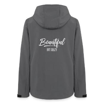 Schön, aber verrückt - Frauen Recycelte Softshelljacke von Stanley/Stella - Anthrazit - Hinten - AI Model Female 172 light (172cm)