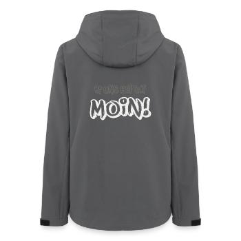Moin : Une attitude nord-allemande envers la vie - Veste softshell femme recyclée Stanley/Stella - charbon - Dos - AI Model Female 172 light (172cm)