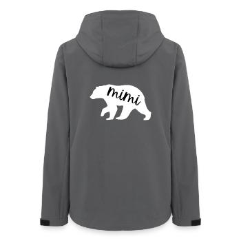 Mimi Bear Süße Familie Großeltern Muttertag - Frauen Recycelte Softshelljacke von Stanley/Stella - Anthrazit - Hinten - AI Model Female 172 light (172cm)