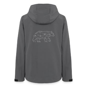 Ours grizzly design de l’ours (blanc) - Veste softshell femme recyclée Stanley/Stella - charbon - Dos - AI Model Female 172 light (172cm)