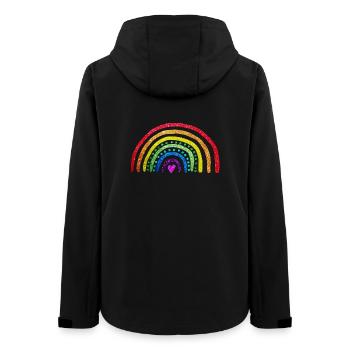 Regenbogen-Glitzer - Frauen Recycelte Softshelljacke von Stanley/Stella - Schwarz - Hinten - AI Model Female 172 light (172cm)