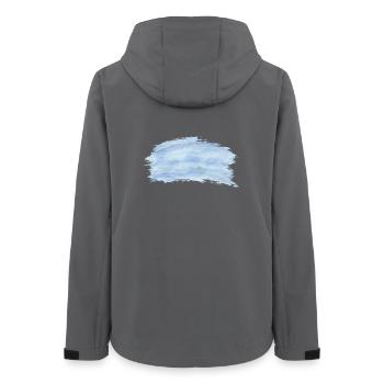 Background blue black - Women’s Recycled Softshell Jacket by Stanley/Stella - anthracite - Back - AI Model Female 172 light (172cm)
