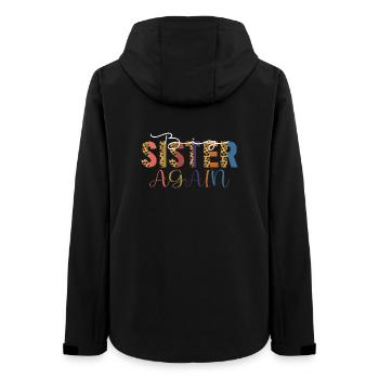 Große Schwester wieder für Mädchen Kind mit Regenbogen Leopar - Frauen Recycelte Softshelljacke von Stanley/Stella - Schwarz - Hinten - AI Model Female 172 light (172cm)