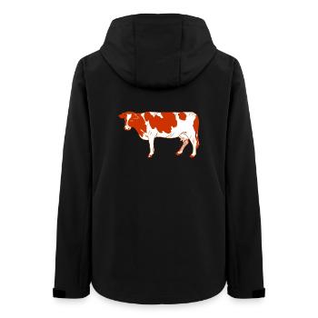 La fourrure rouge vache regarde sur le côté - Veste softshell femme recyclée Stanley/Stella - noir - Dos - AI Model Female 172 light (172cm)