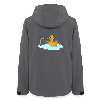 Ente Angler Angelrute Angeln - Frauen Recycelte Softshelljacke von Stanley/Stella - Anthrazit - Hinten - AI Model Female 172 light (172cm)