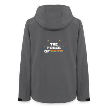 LGBT Pride Month - The Force of Pride - Women’s Recycled Softshell Jacket by Stanley/Stella - anthracite - Back - AI Model Female 172 light (172cm)