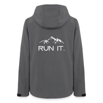 Ultra Running – Lauf es! - Frauen Recycelte Softshelljacke von Stanley/Stella - Anthrazit - Hinten - AI Model Female 172 light (172cm)