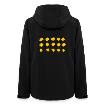 Pattern - Women’s Recycled Softshell Jacket by Stanley/Stella - black - Back - AI Model Female 172 light (172cm)