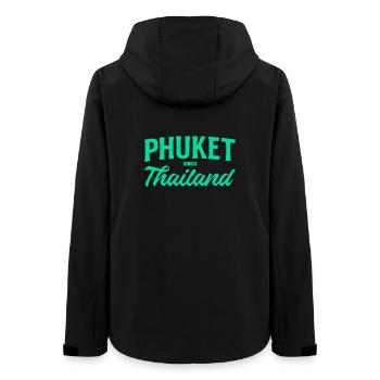 Phuket Thailand Teal Script - Frauen Recycelte Softshelljacke von Stanley/Stella - Schwarz - Hinten - AI Model Female 172 light (172cm)