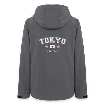 Tokyo Japan - Frauen Recycelte Softshelljacke von Stanley/Stella - Anthrazit - Hinten - AI Model Female 172 light (172cm)