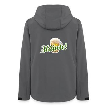 Skål – sláinte øl humor - Frauen Recycelte Softshelljacke von Stanley/Stella - Anthrazit - Hinten - AI Model Female 172 light (172cm)