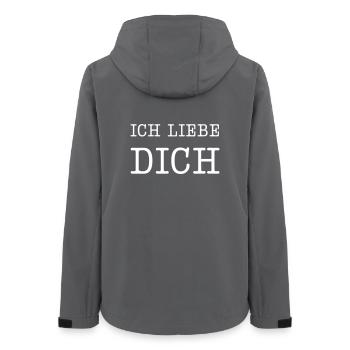Ich liebe dich - Liebeserklärung - Frauen Recycelte Softshelljacke von Stanley/Stella - Anthrazit - Hinten - AI Model Female 172 light (172cm)