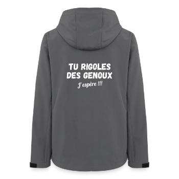 lustiger Satz, Zitat, Sarkasmus - Frauen Recycelte Softshelljacke von Stanley/Stella - Anthrazit - Hinten - AI Model Female 172 light (172cm)