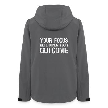 your focus determines your outcome - Women’s Recycled Softshell Jacket by Stanley/Stella - anthracite - Back - AI Model Female 172 light (172cm)