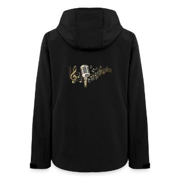 Singer Microphone Karaoke Musician Microphone Singing - Women’s Recycled Softshell Jacket by Stanley/Stella - black - Back - AI Model Female 172 light (172cm)