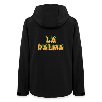 Lettrage La Palma La Isla Bonita Îles Canaries - Veste softshell femme recyclée Stanley/Stella - noir - Dos - AI Model Female 172 light (172cm)