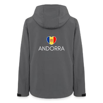 Herz mit andorranischer Flagge, andorrischer Stolz - Frauen Recycelte Softshelljacke von Stanley/Stella - Anthrazit - Hinten - AI Model Female 172 light (172cm)