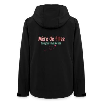 Mutter von Töchtern immer glücklich - Frauen Recycelte Softshelljacke von Stanley/Stella - Schwarz - Hinten - AI Model Female 172 light (172cm)