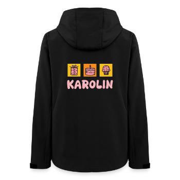 Karolin comme prénom - Veste softshell femme recyclée Stanley/Stella - noir - Dos - AI Model Female 172 light (172cm)