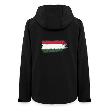 Hungarian Brush Flag - Women’s Recycled Softshell Jacket by Stanley/Stella - black - Back - AI Model Female 172 light (172cm)